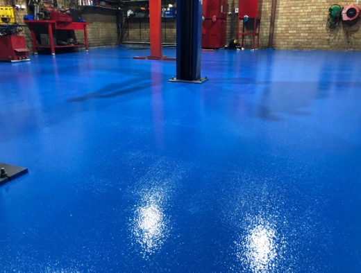 Blue Epoxy Flooring